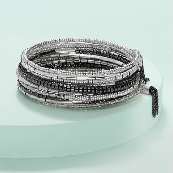 Stella & Dot - Celine Wrap Bracelet - Silver - Picture 2 of 4